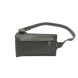 LOEWE Vertical T Pocket Shoulder Bag soft grained calfskin leather Khaki Green